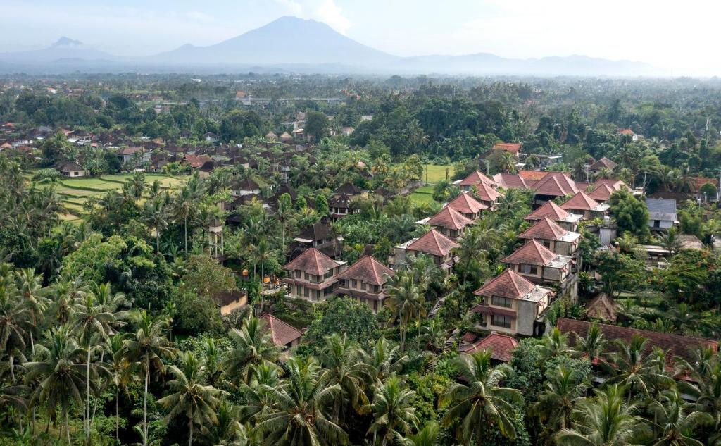 a panoramic view of Ubud and the surrounding of Sakti Garden Resort and Spa